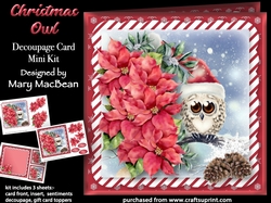 Christmas Owl - Decoupage Card Mini Kit
