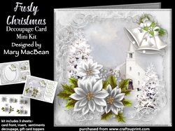 Frosty Christmas - Decoupage Card Mini Kit
