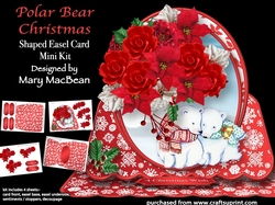 Polar Bear Christmas - Shaped Easel Card Mini Kit