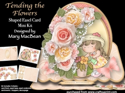 Tending the Flowers - Shaped Easel Card Mini Kit