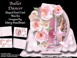 Ballet Dancer - Shaped Easel Card Mini Kit