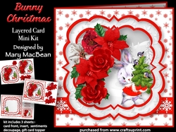 Bunny Christmas - Layered Card Mini Kit