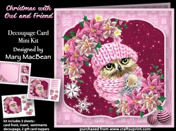 Christmas with Owl and Friend - Decoupage Card Mini Kit