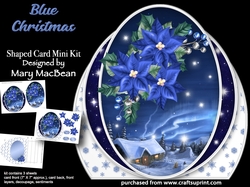 Blue Christmas - Shaped Card Mini Kit