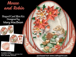 Mouse and Robin - Shaped Card Mini Kit