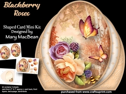 Blackberry Roses - Shaped Card Mini Kit