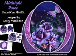Midnight Roses - Shaped Card Mini Kit