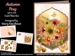Autumn Posy - 5in x 7in Card Mini Kit