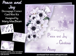 Peace and Joy - Decoupage Corner Card Mini Kit