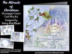 The Miracle of Christmas - Decoupage Corner Card Mini Kit