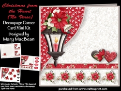 Christmas from the Heart (No Verse) - Decoupage Corner Card Mini Kit