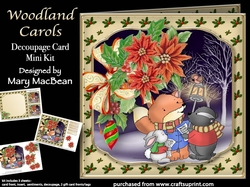 Woodland Carols - Decoupage Card Mini Kit