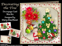 Decorating the Tree - Decoupage Card Mini Kit