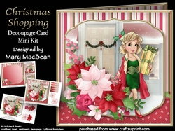 Christmas Shopping - Decoupage Card Mini Kit