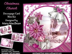 Christmas Church - Decoupage Card Mini Kit