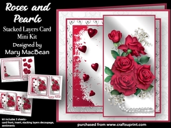 Roses and Pearls - Stacked Layers Card Mini Kit