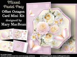 Mixed Pastel Posy - Offset Octagon Card Mini Kit