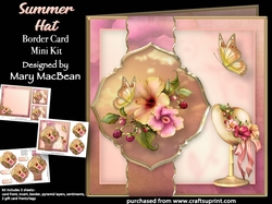 Summer Hat - Border Card Mini Kit