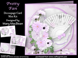 Pretty Fan - Decoupage Card Mini Kit