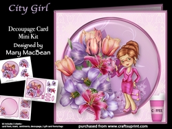 City Girl - Decoupage Card Mini Kit