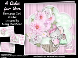 A Cake for You - Decoupage Card Mini Kit