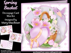 Spring Basket - Decoupage Card Mini Kit
