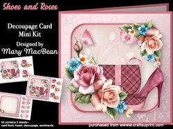 Shoes and Roses - Decoupage Card Mini Kit