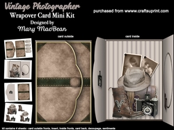 Vintage Photographer - Wrapover Card Mini Kit