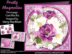 Pretty Magnolias - Decoupage Card Mini Kit