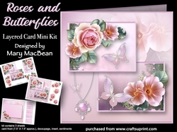 Roses and Butterflies - Layered Card Mini Kit