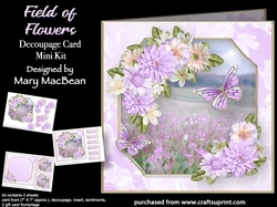 Field of Flowers - Decoupage Card Mini Kit