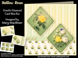 Yellow Roses - Double Diamond Card Mini Kit