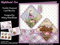 Highland Coo - Double Diamond Card Mini Kit
