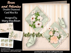 Roses and Petunias - Double Diamond Card Mini Kit