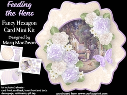 Feeding the Hens - Fancy Hexagon Card Mini Kit