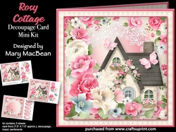 Rosy Cottage- Decoupage Card Mini Kit