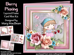 Berry Picking - Layered Frame Card Mini Kit