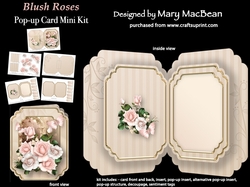 Blush Roses - Pop-up Card Mini Kit