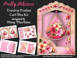 Pretty Hibiscus - Teardrop Pendant Card Mini Kit