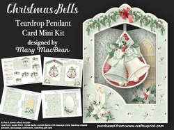 Christmas Bells - Teardrop Pendant Card Mini Kit