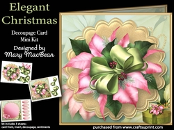 Elegant Christmas - Decoupage Card Mini Kit