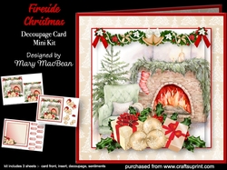 Fireside Christmas - Decoupage Card Mini Kit