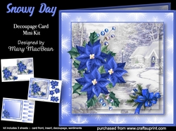 Snowy Day - Decoupage Card Mini Kit