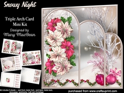 Snowy Night - Triple Arch Card Mini Kit