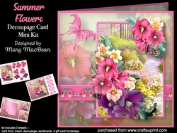 Summer Flowers - Decoupage Card Mini Kit