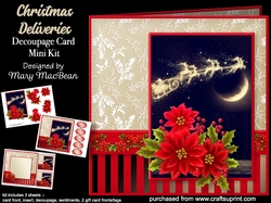 Christmas Deliveries - Decoupage Card Mini Kit