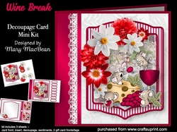 Wine Break - Decoupage Card Mini Kit
