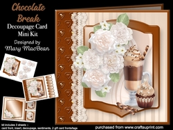 Chocolate Break - Decoupage Card Mini Kit