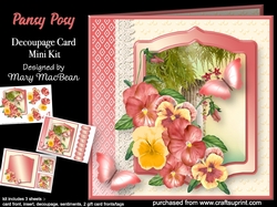 Pansy Posy - Decoupage Card Mini Kit