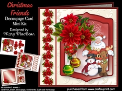 Christmas Friends - Decoupage Card Mini Kit